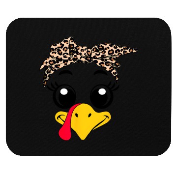 Discover Leopard Print Headscarf Duck Face Mouse Pads