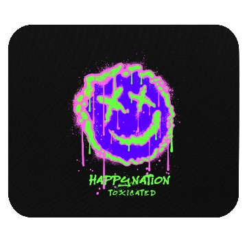 Discover Neon Graffiti Smile Face Design Mouse Pads