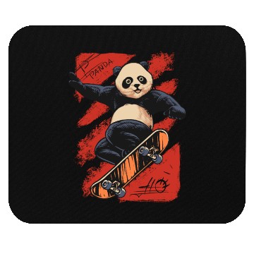 Discover Playful Panda Skateboard Design Mouse Pads