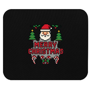Discover Pixel Santa Christmas Design Mouse Pads