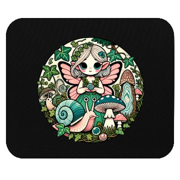Discover Enchanted Forest Fairy Illustration Mouse Pads