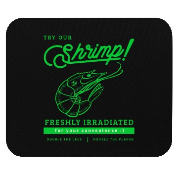 Discover Radioactive Shrimp Retro Parody Mouse Pads