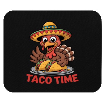 Discover Festive Mexican Turkey Taco Design Mouse Pads