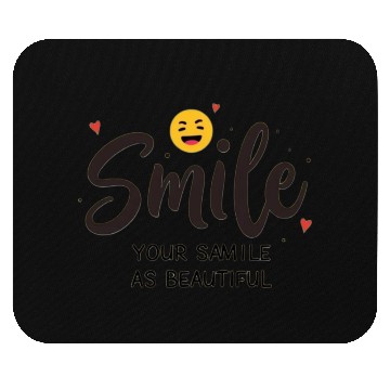 Discover Inspirational Smile Typography Design Mouse Pads