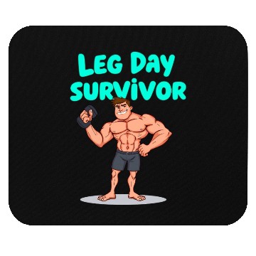Discover Leg Day Survivor Gym Mouse Pads