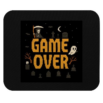 Discover Pixel Haunted Game Over Design Mouse Pads