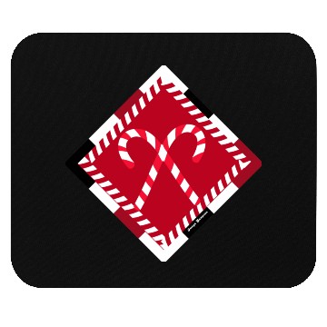 Discover Red and White Crossed Canes  Mouse Pads
