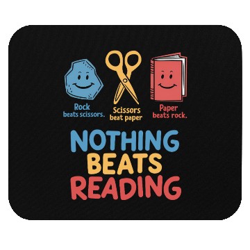 Discover Nothing Beats Reading Funnny Rock Paper Scissors  Mouse Pads