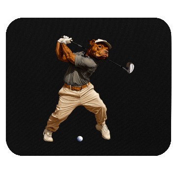 Discover Pitbull golfer Mouse Pads
