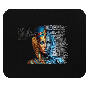 Discover Futuristic Cyborg Egyptian Queen Mouse Pads