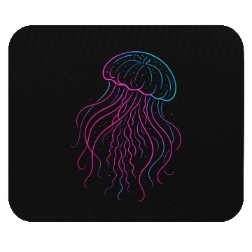 Discover Neon Jellyfish Underwater Glow Mouse Pads