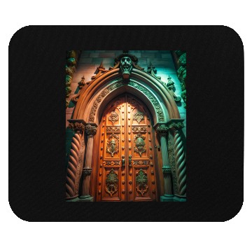Discover Haunted Gothic Castle Entrance Mouse Pads