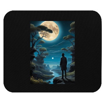 Discover Mystical Night Under the Full Moon Mouse Pads