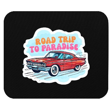 Discover Vintage Classic Car Road Trip Design Mouse Pads
