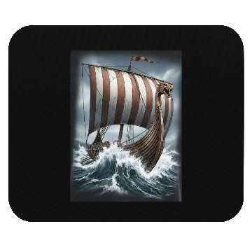 Discover Viking Dragon Ship Adventure Design Mouse Pads
