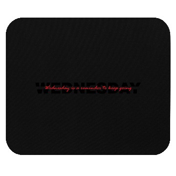 Discover Wednesday Typography - Black Version Mouse Pads