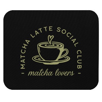Discover Matcha latte lovers club green aesthetic Mouse Pads