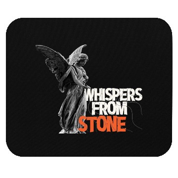 Discover Angel Statue with Bold Typography Mouse Pads