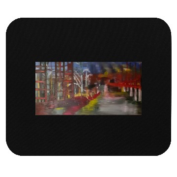Discover Impressionist Night Forest Path Mouse Pads