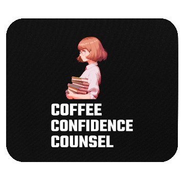 Discover Coffee Confidence Counsel Female Lawyer Mouse Pads