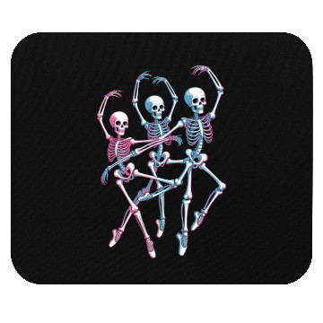 Discover Neon Skeleton Dance Illustration Mouse Pads