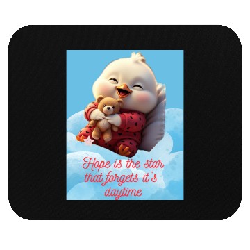 Discover Whimsical Baby Duck with Teddy Bear Mouse Pads