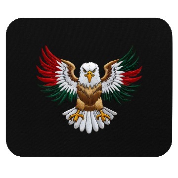 Discover Majestic Bald Eagle with National Colors Mouse Pads