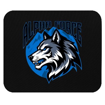 Discover Alpha Force Wolf Emblem Mouse Pads