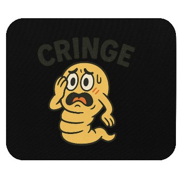 Discover Cringe Meme Worm Illustration Mouse Pads