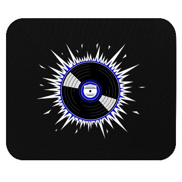 Discover Vinyl Record Starburst Design Mouse Pads