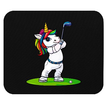 Discover Unicorn golfer Mouse Pads