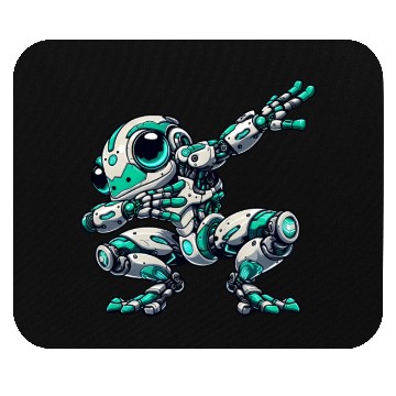 Discover Cool frog cartoon robot cyborg astronaut dabbing Mouse Pads