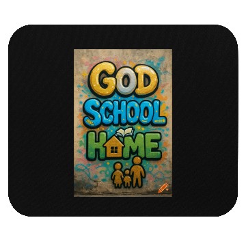 Discover Vibrant Graffiti Style God School Home Design Mouse Pads
