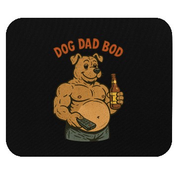 Discover Humorous Muscular Dog Dad Mouse Pads
