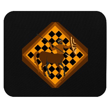 Discover Brown and Gold Centaur Mouse Pads