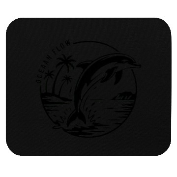 Discover Dolphin Splash Ocean Scene Mouse Pads