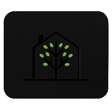 Discover Eco-Friendly Tree Inside House Outline Mouse Pads