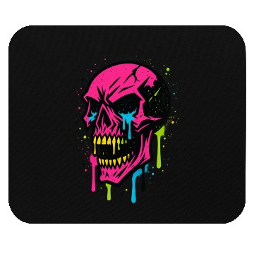 Discover Neon Graffiti Skull Art Mouse Pads