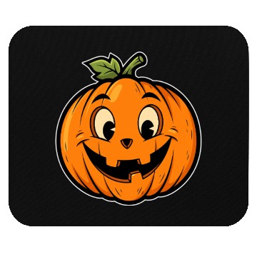 Discover Playful Jack-o'-Lantern Cartoon Design Mouse Pads