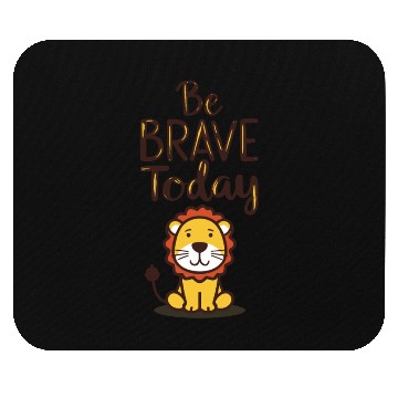 Discover Bold Lion with Inspirational Message Mouse Pads