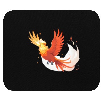 Discover Fiery Mythical Phoenix Illustration Mouse Pads