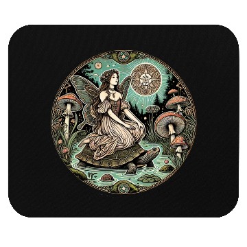 Discover Enchanted Forest Fairy on Turtle Mouse Pads