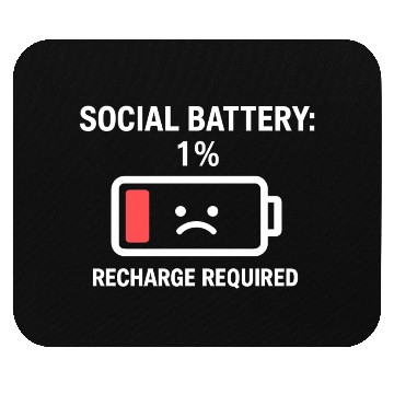 Discover Minimal Sad Battery Illustration Mouse Pads