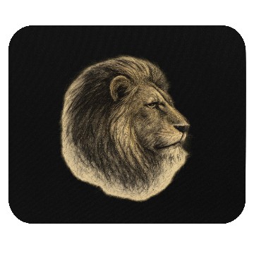Discover Pencil Majesty Classic Lion Profile Mouse Pads