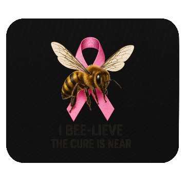 Discover Bee-Lieve in Cure Pink Ribbon Design Mouse Pads