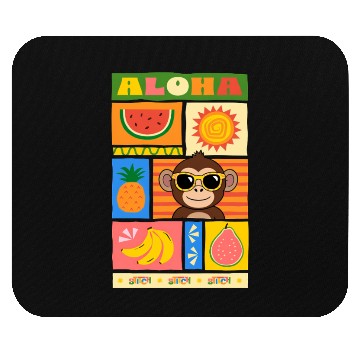 Discover Cute Hawaiian Monkey Summer Mouse Pads