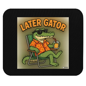 Discover Relaxed Gator Vacation Mouse Pads