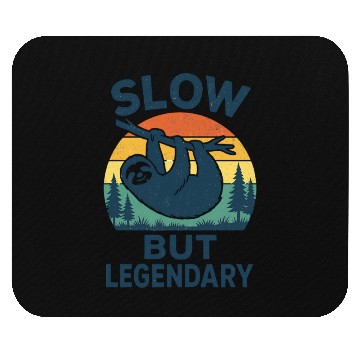 Discover Legendary Sloth Sunset Illustration Mouse Pads