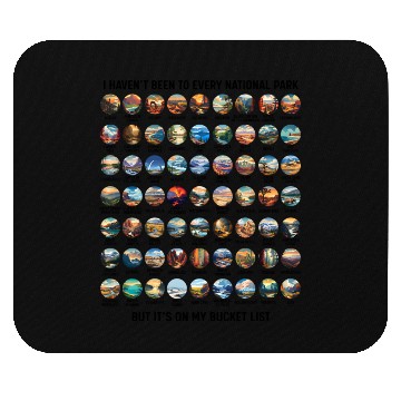 Discover All US National Park Checklist Bucket List Mouse Pads