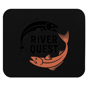 Discover River Quest Fish Illustration Mouse Pads